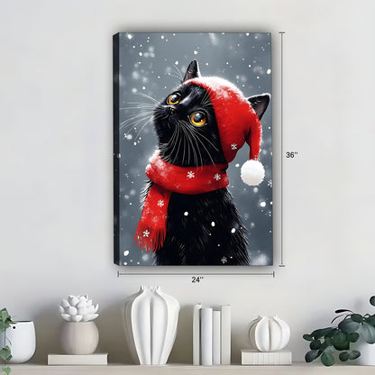 Funny Cat Art - Canvas Wall Art - Abstract Funny Living Room Decor| Liberty Signs #SZ264