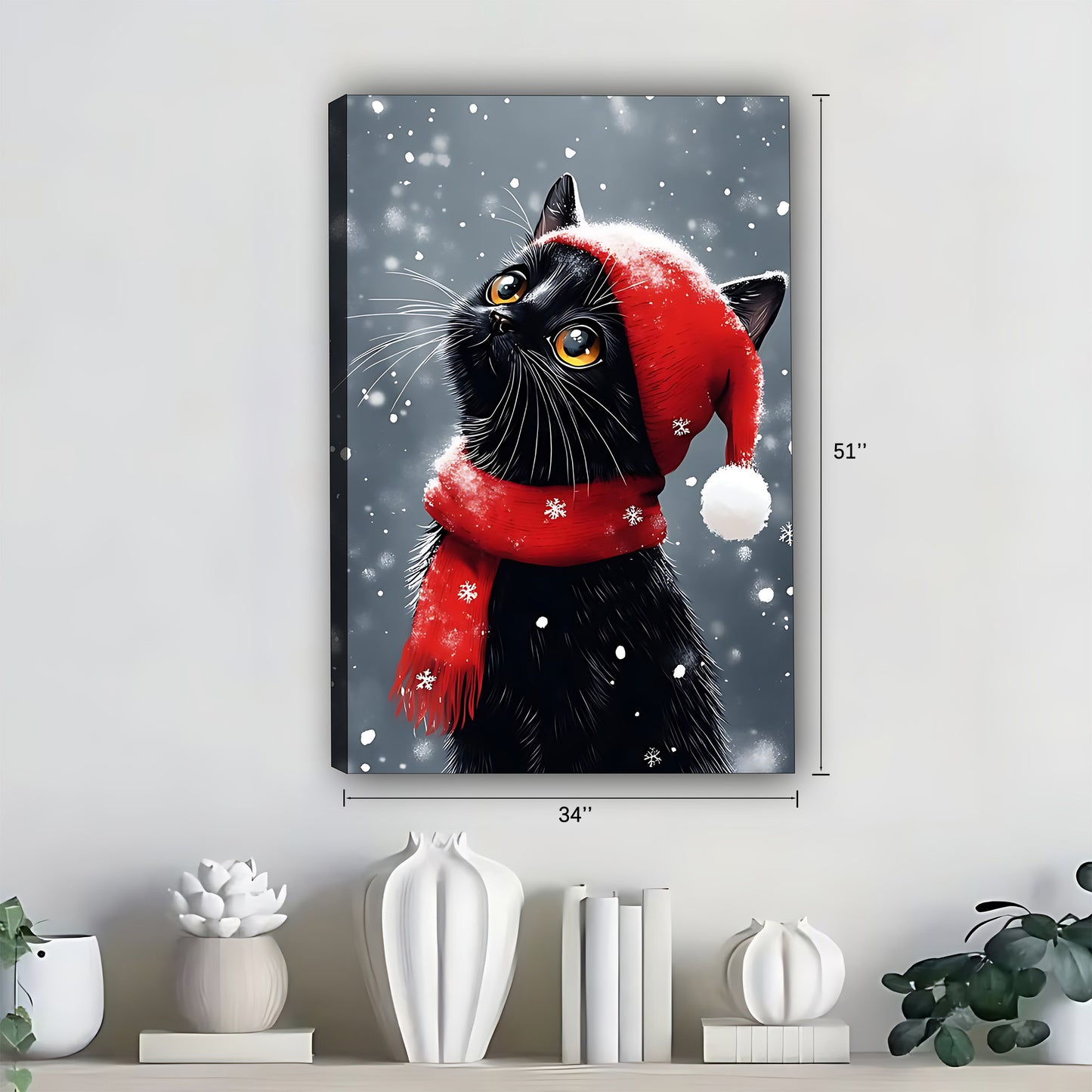 Funny Cat Art - Canvas Wall Art - Abstract Funny Living Room Decor| Liberty Signs #SZ264