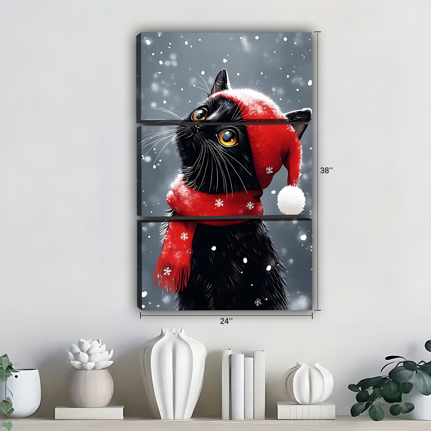 Funny Cat Art - Canvas Wall Art - Abstract Funny Living Room Decor| Liberty Signs #SZ264