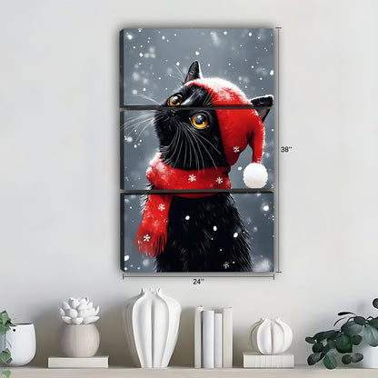 Funny Cat Art - Canvas Wall Art - Abstract Funny Living Room Decor| Liberty Signs #SZ264