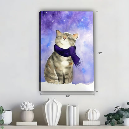 Funny Cat Art - Canvas Wall Art - Abstract Funny Living Room Decor| Liberty Signs #SZ265