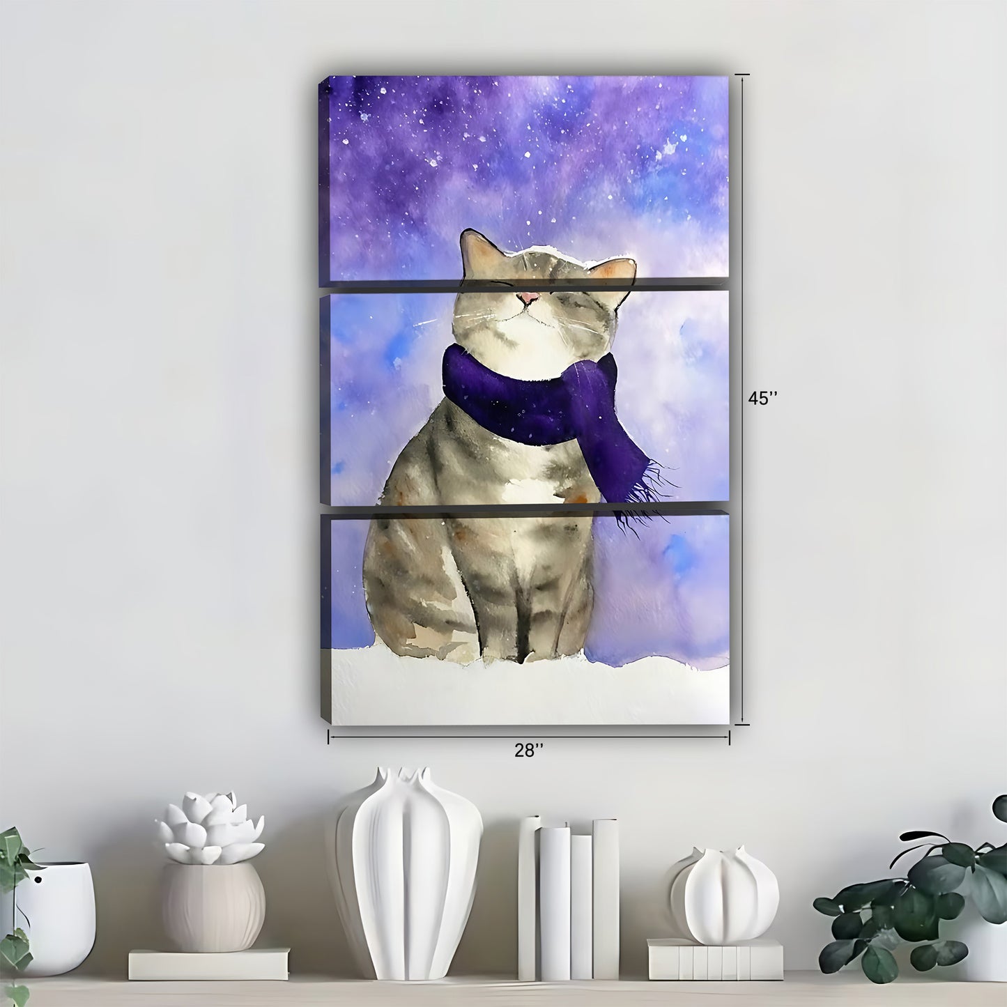 Funny Cat Art - Canvas Wall Art - Abstract Funny Living Room Decor| Liberty Signs #SZ265
