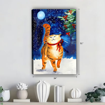 Funny Cat Art - Canvas Wall Art - Abstract Funny Living Room Decor| Liberty Signs #SZ266