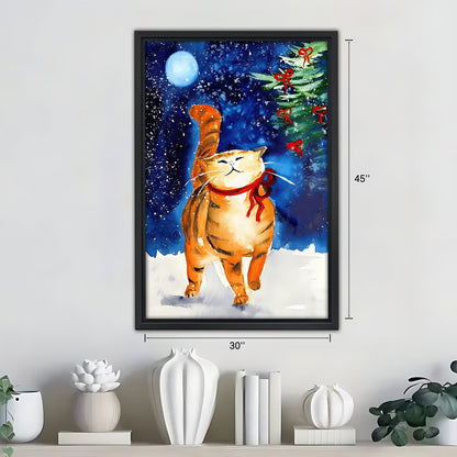 Funny Cat Art - Canvas Wall Art - Abstract Funny Living Room Decor| Liberty Signs #SZ266