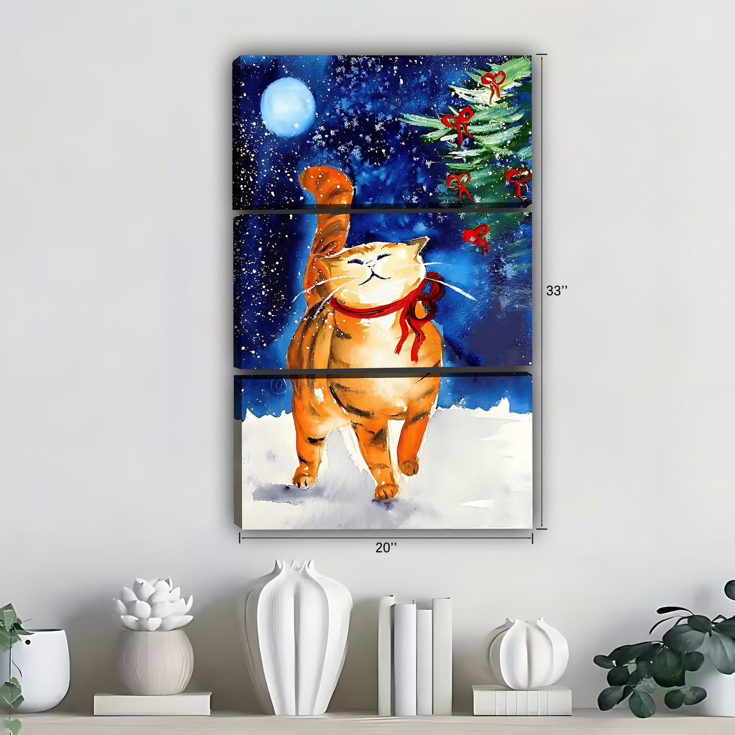 Funny Cat Art - Canvas Wall Art - Abstract Funny Living Room Decor| Liberty Signs #SZ266