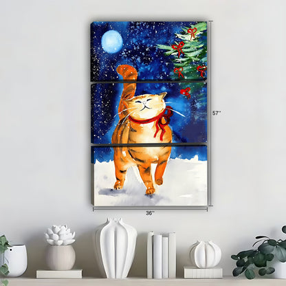 Funny Cat Art - Canvas Wall Art - Abstract Funny Living Room Decor| Liberty Signs #SZ266