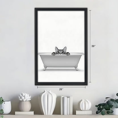 Funny Cat Art - Canvas Wall Art - Abstract Funny Living Room Decor| Liberty Signs #SZ268