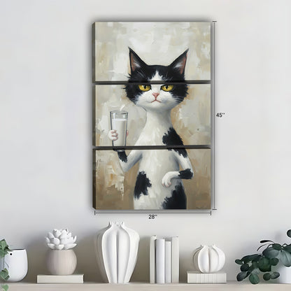 Funny Cat Art - Canvas Wall Art - Abstract Funny Living Room Decor| Liberty Signs #SZ271