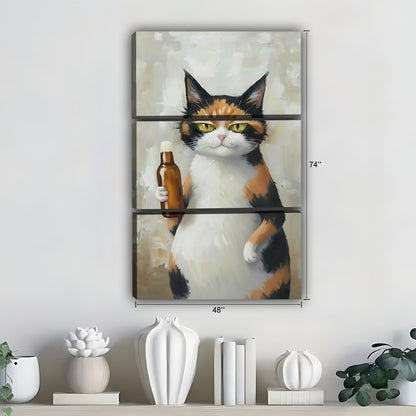 Funny Cat Art - Canvas Wall Art - Abstract Funny Living Room Decor| Liberty Signs #SZ272