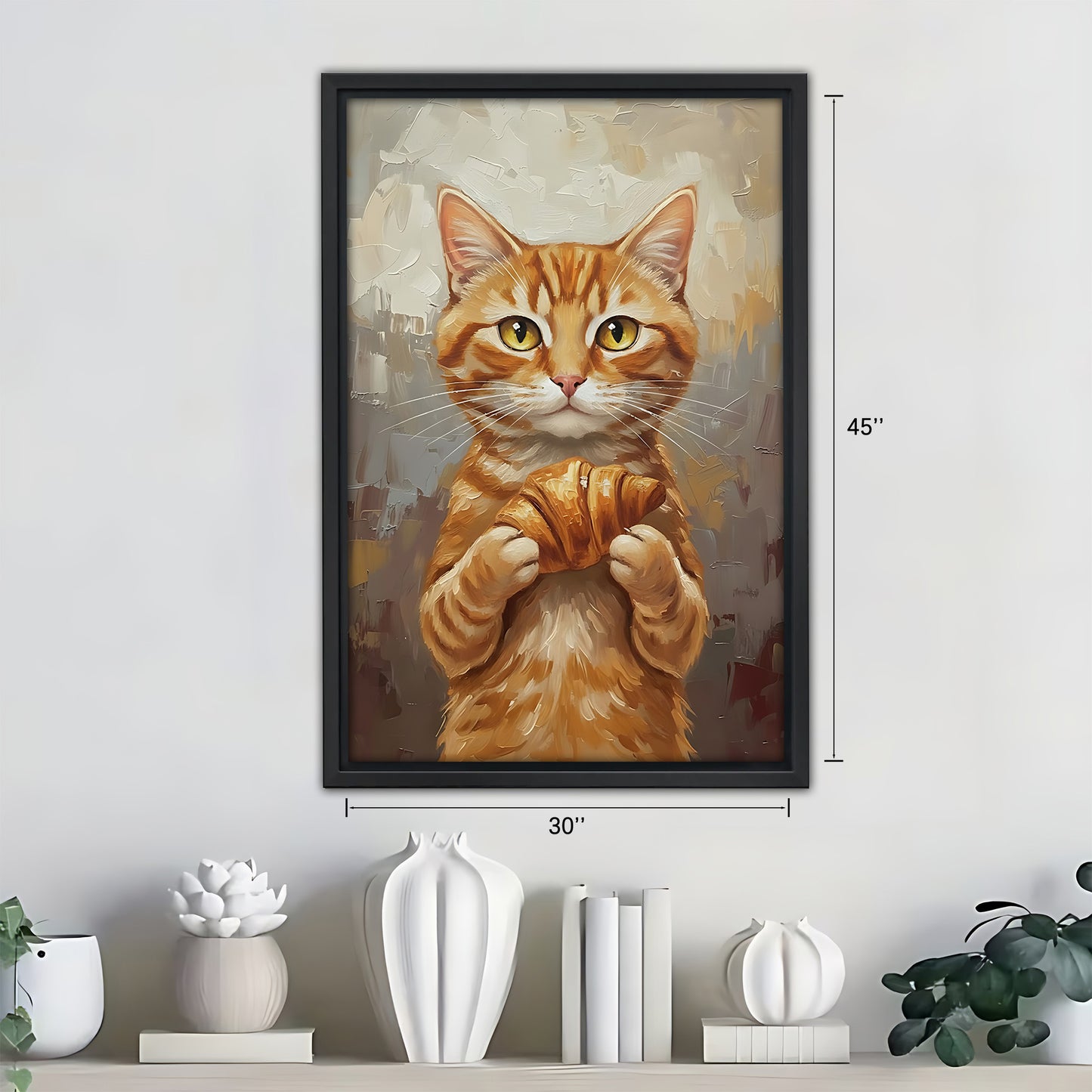 Funny Cat Art - Canvas Wall Art - Abstract Funny Living Room Decor| Liberty Signs #SZ273