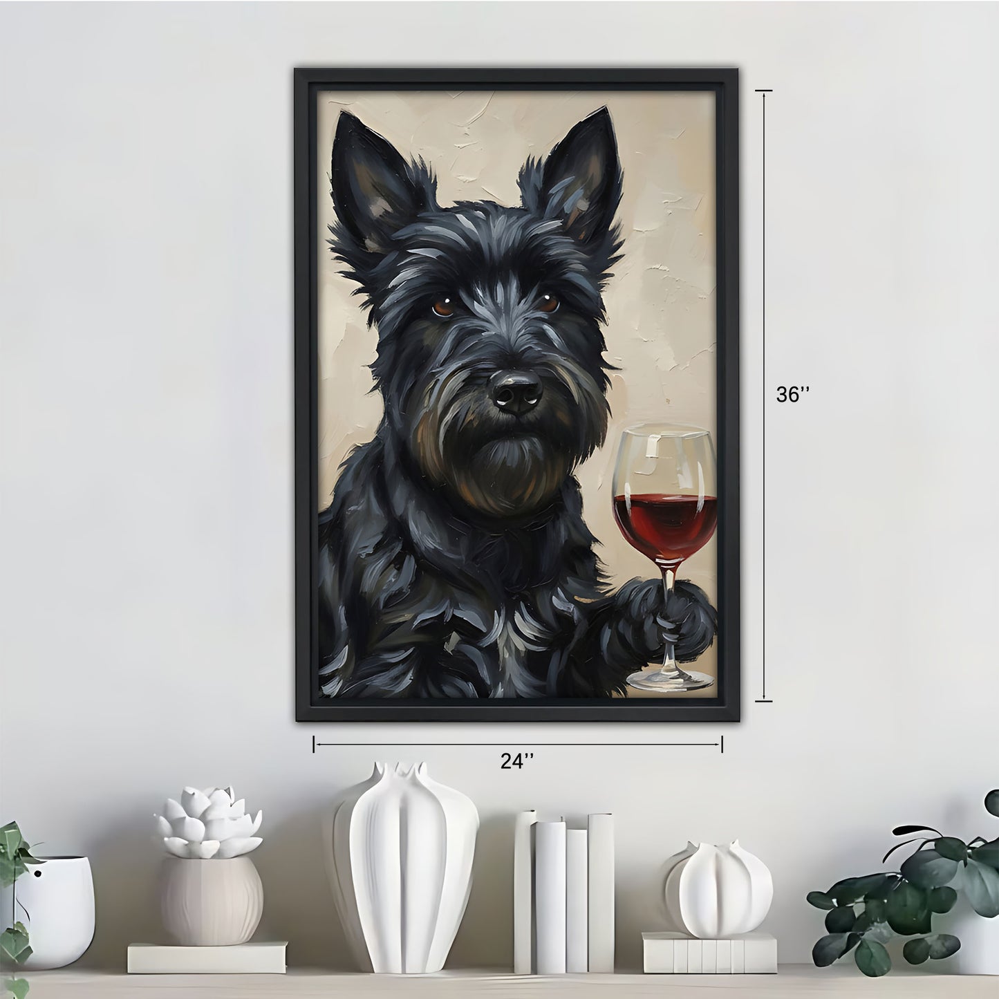 Funny Dog Art - Canvas Wall Art - Abstract Funny Living Room Decor| Liberty Signs #SZ276