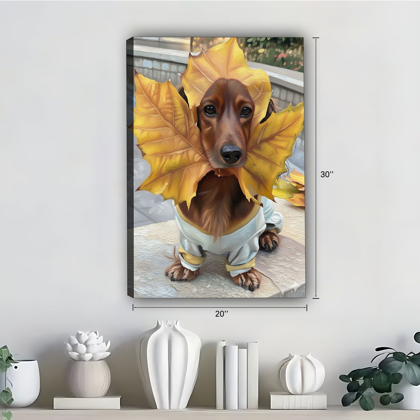 Funny Dog Art - Canvas Wall Art - Abstract Funny Living Room Decor| Liberty Signs #SZ278