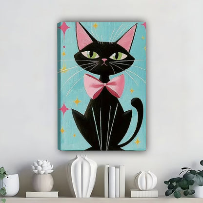 Funny Cat Art - Canvas Wall Art - Abstract Funny Living Room Decor| Liberty Signs #SZ347