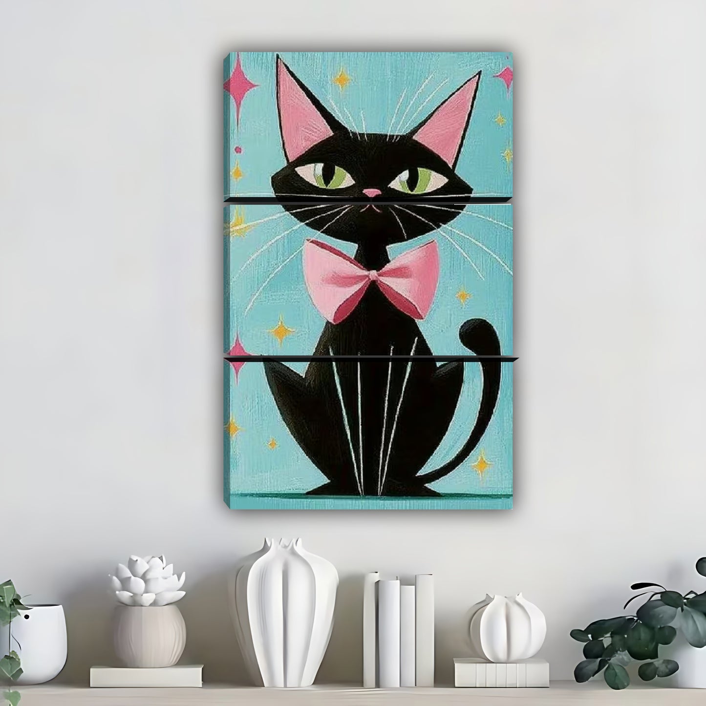 Funny Cat Art - Canvas Wall Art - Abstract Funny Living Room Decor| Liberty Signs #SZ347