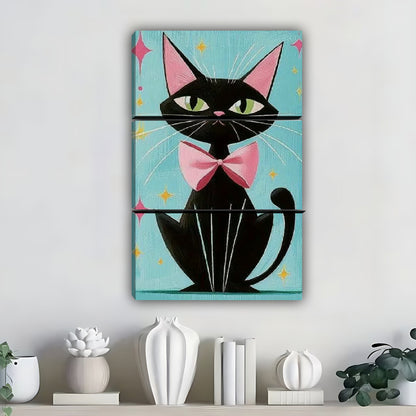 Funny Cat Art - Canvas Wall Art - Abstract Funny Living Room Decor| Liberty Signs #SZ347