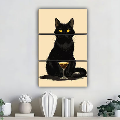 Funny Cat Art - Canvas Wall Art - Abstract Funny Living Room Decor| Liberty Signs #SZ348