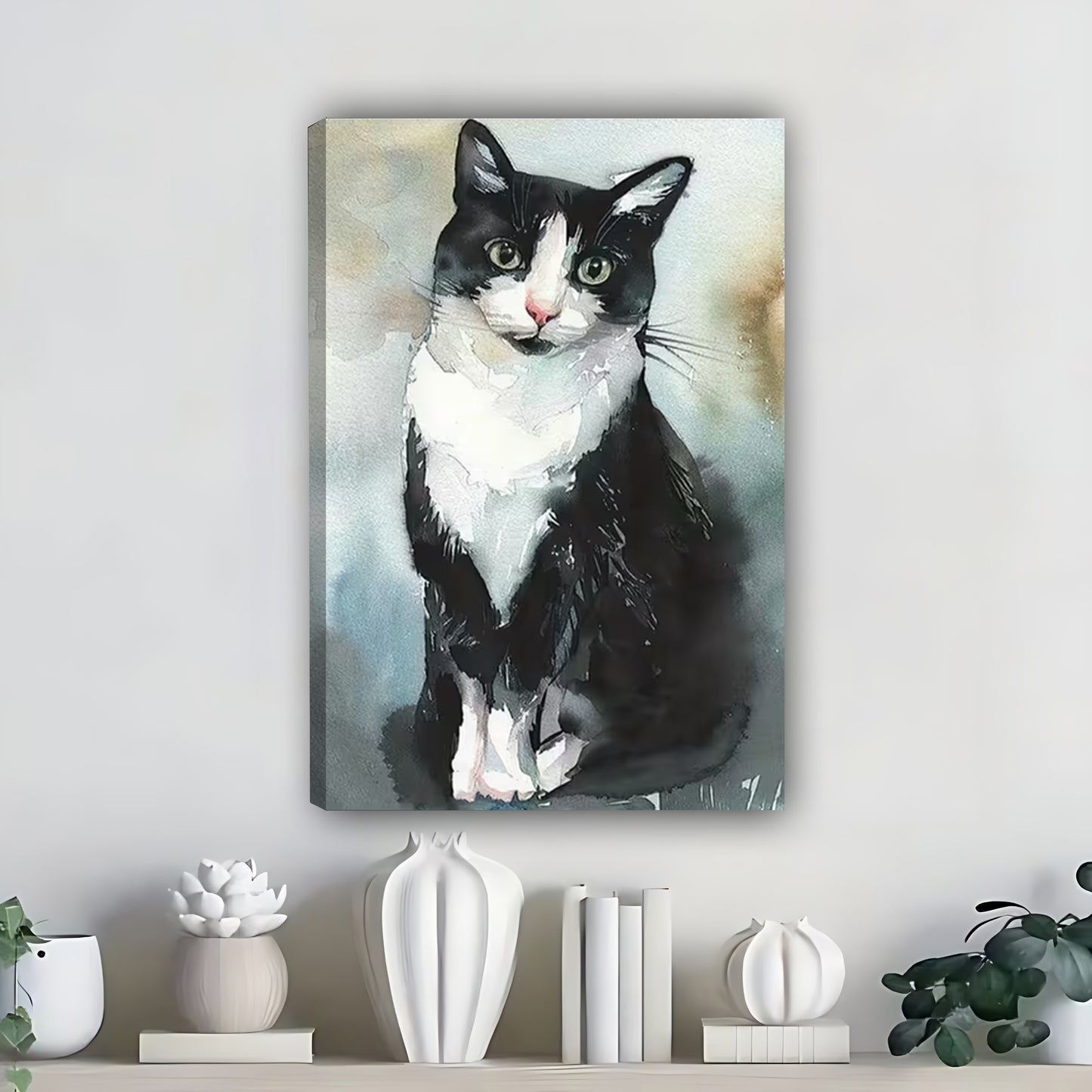 Funny Cat Art - Canvas Wall Art - Abstract Funny Living Room Decor| Liberty Signs #SZ353