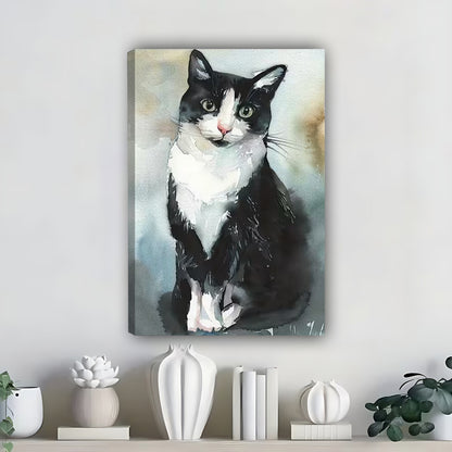 Funny Cat Art - Canvas Wall Art - Abstract Funny Living Room Decor| Liberty Signs #SZ353