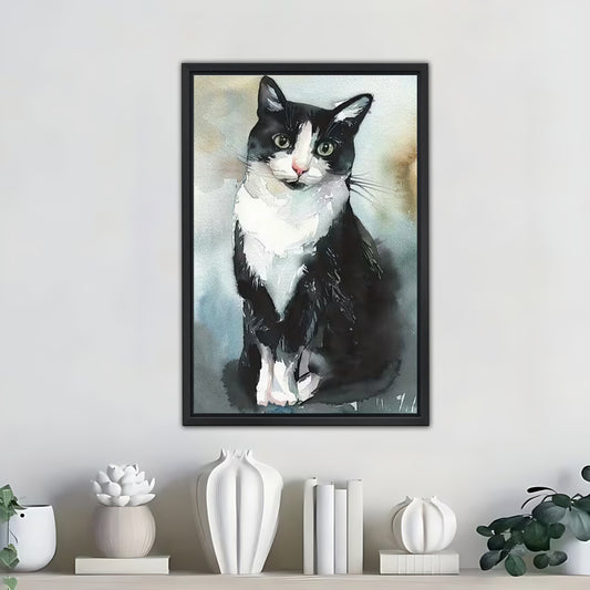 Funny Cat Art - Canvas Wall Art - Abstract Funny Living Room Decor| Liberty Signs #SZ353