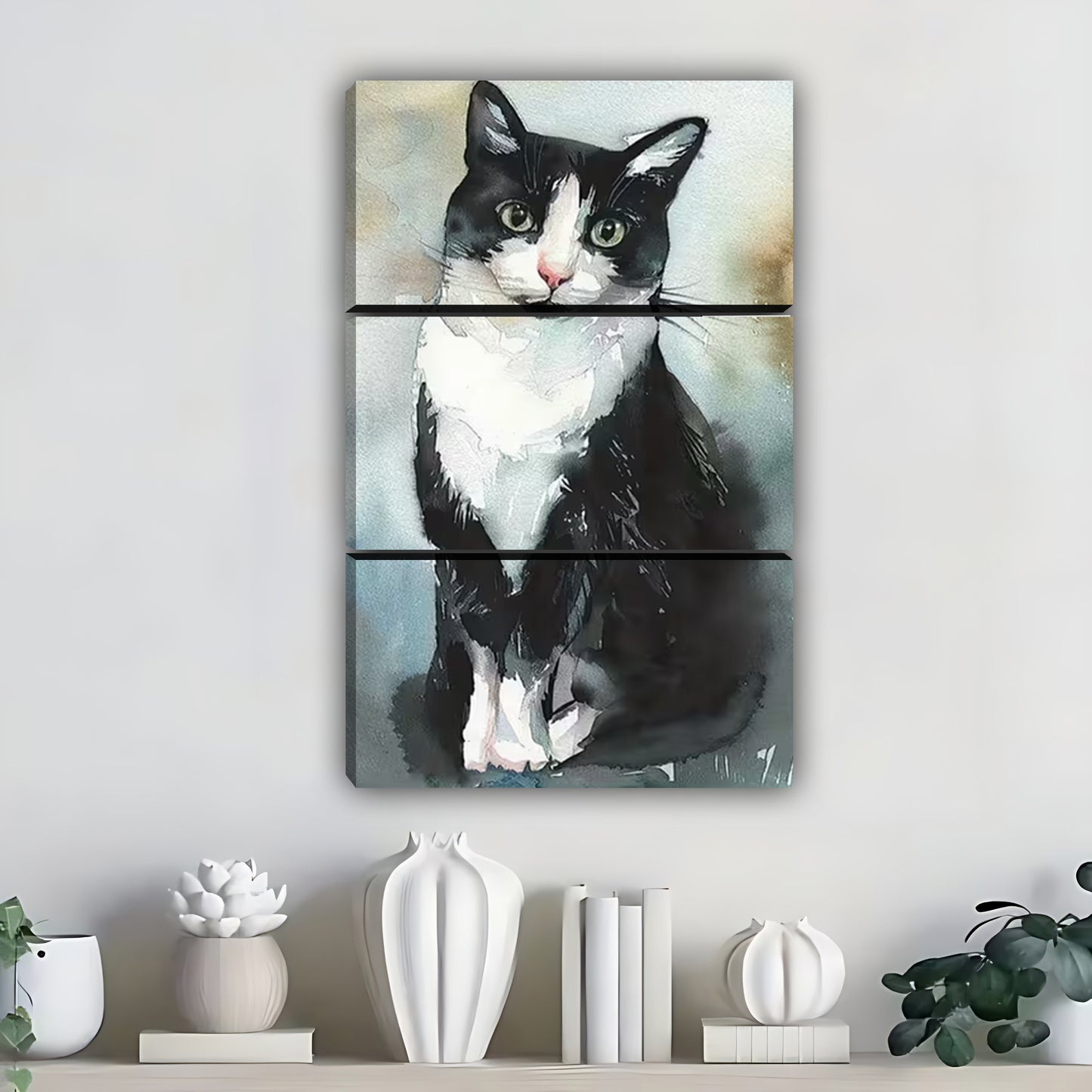 Funny Cat Art - Canvas Wall Art - Abstract Funny Living Room Decor| Liberty Signs #SZ353