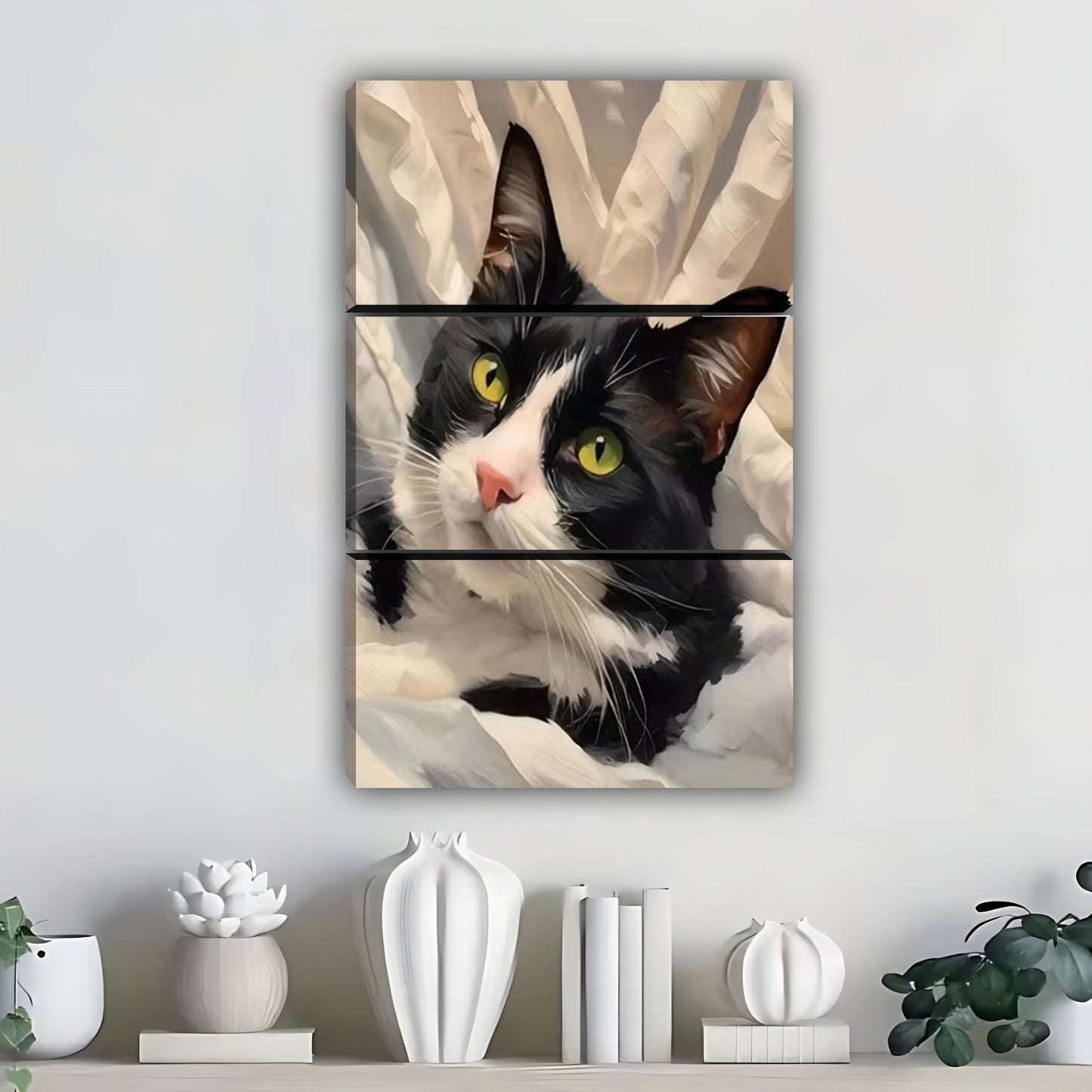 Funny Cat Art - Canvas Wall Art - Abstract Funny Living Room Decor| Liberty Signs #SZ355