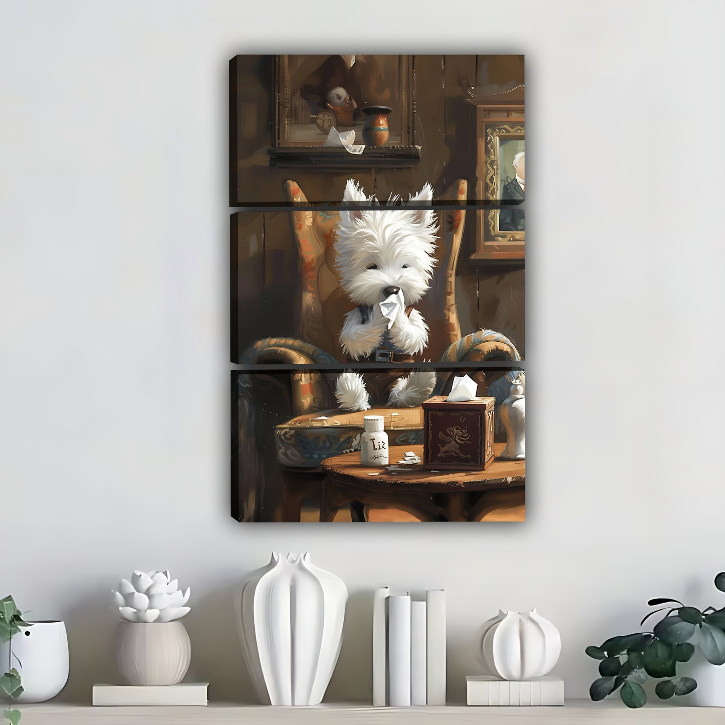 Funny Dog Art - Canvas Wall Art - Abstract Funny Living Room Decor| Liberty Signs #SZ286