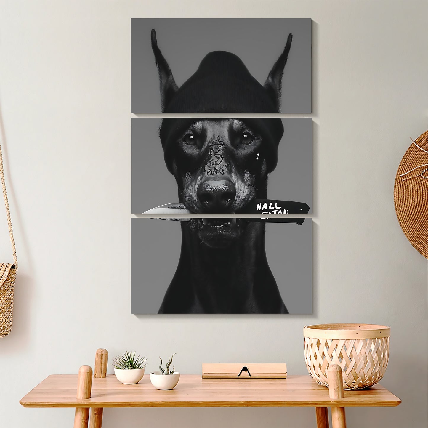 Funny Puppy Art - Canvas Wall Art - Abstract Funny Living Room Decor| Liberty Signs  #SZ013