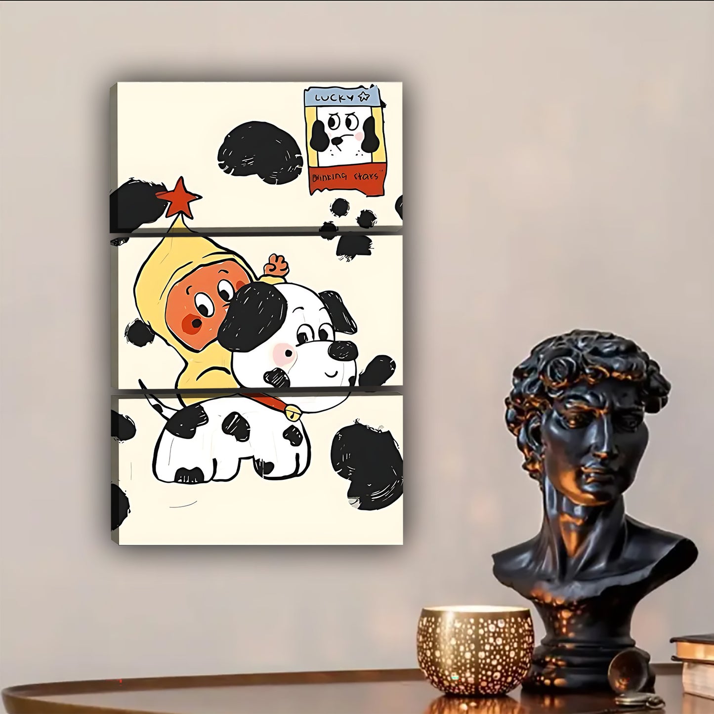 Funny Dog Art - Canvas Wall Art - Abstract Funny Living Room Decor| Liberty Signs #SZ104