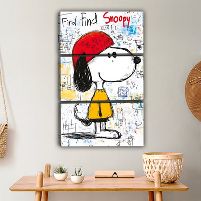 Funny Dog Art - Canvas Wall Art - Abstract Funny Living Room Decor| Liberty Signs #SZ040