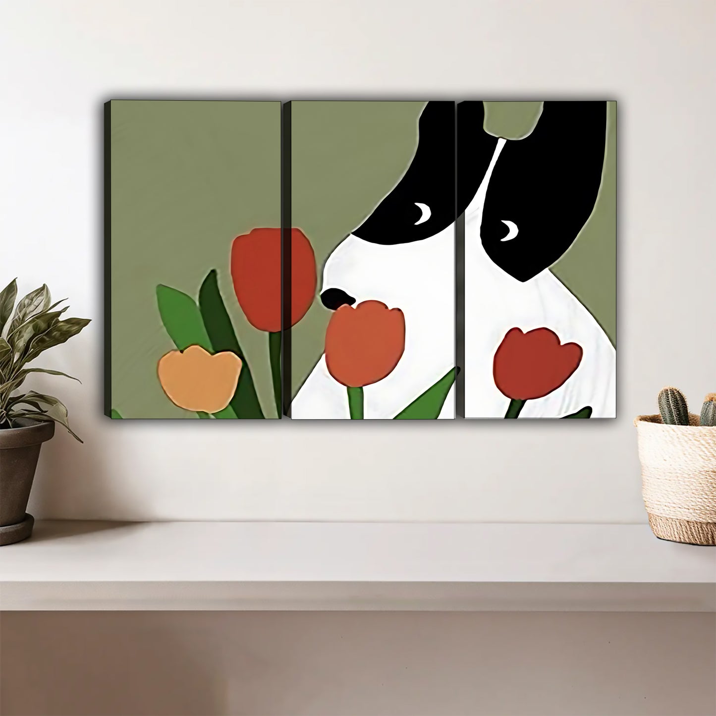 Funny Dog Art - Canvas Wall Art - Abstract Funny Living Room Decor| Liberty Signs #HZ038