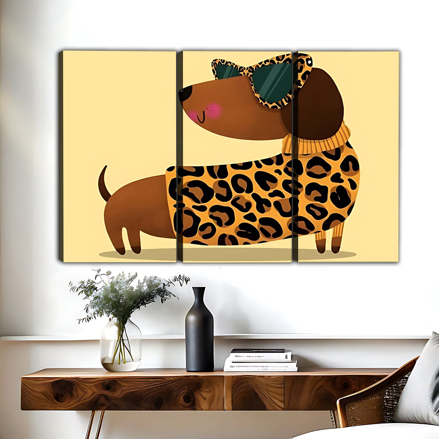 Funny Dog Art - Canvas Wall Art - Abstract Funny Living Room Decor| Liberty Signs #HZ051