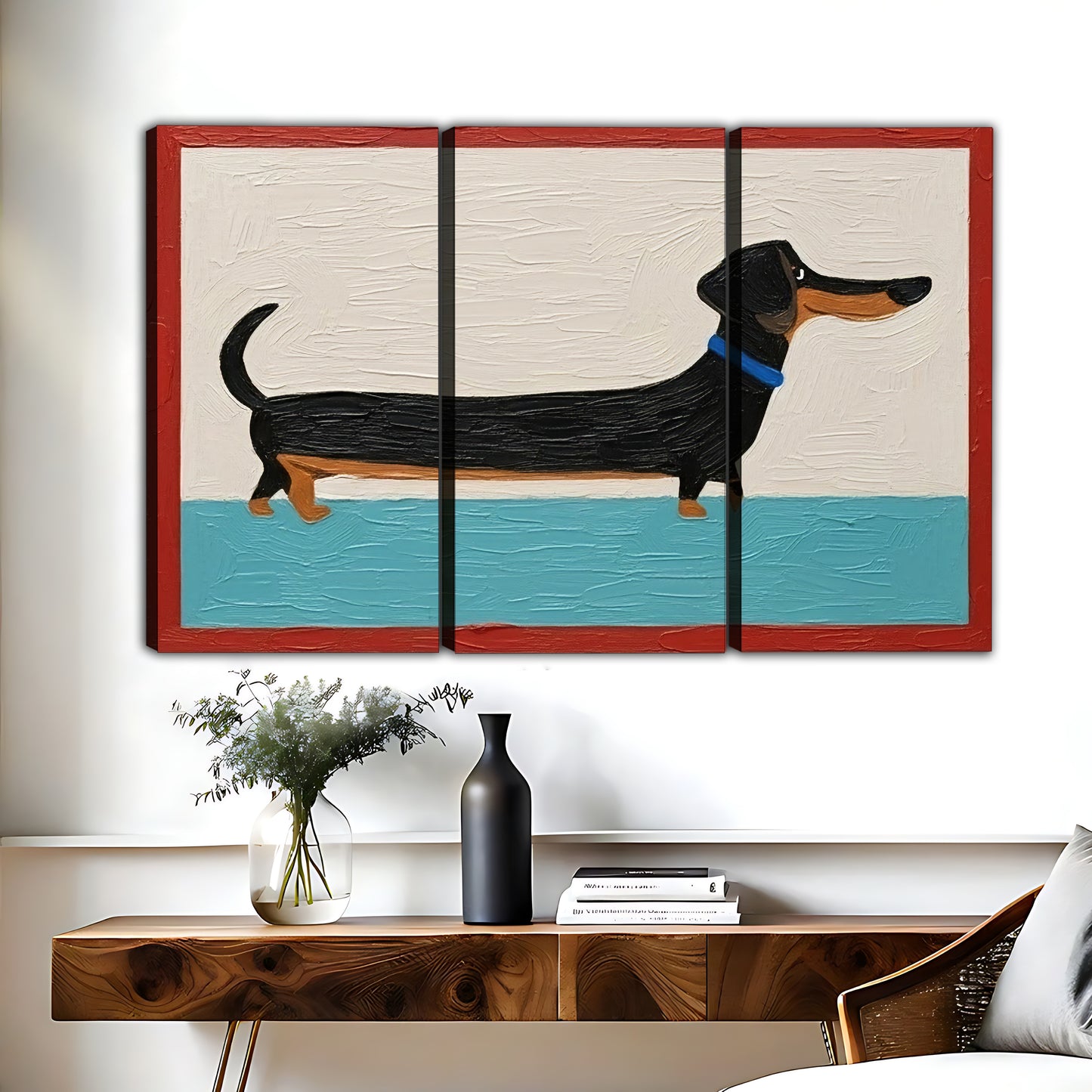 Funny Dog Art - Canvas Wall Art - Abstract Funny Living Room Decor| Liberty Signs #HZ097