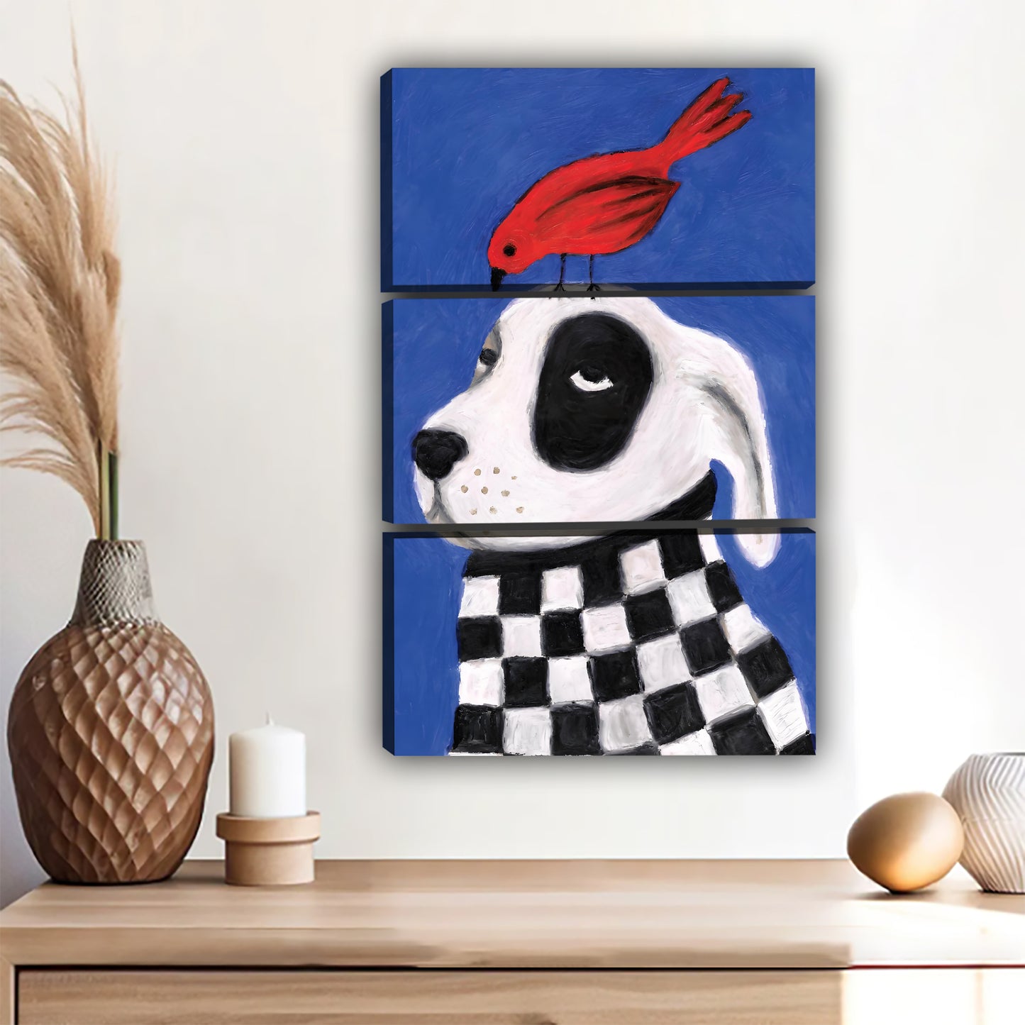 Funny Dog Art - Canvas Wall Art - Abstract Funny Living Room Decor| Liberty Signs #SZ143