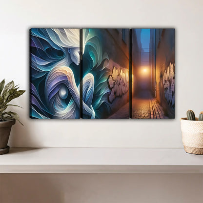 Neutral Abstract Framed Wall Art - Minimalist Line Art for Office or Studio Liberty Signs#HZ028