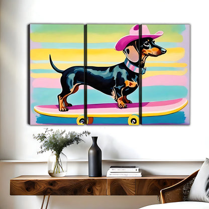 Funny Dog Art - Canvas Wall Art - Abstract Funny Living Room Decor| Liberty Signs #HZ084
