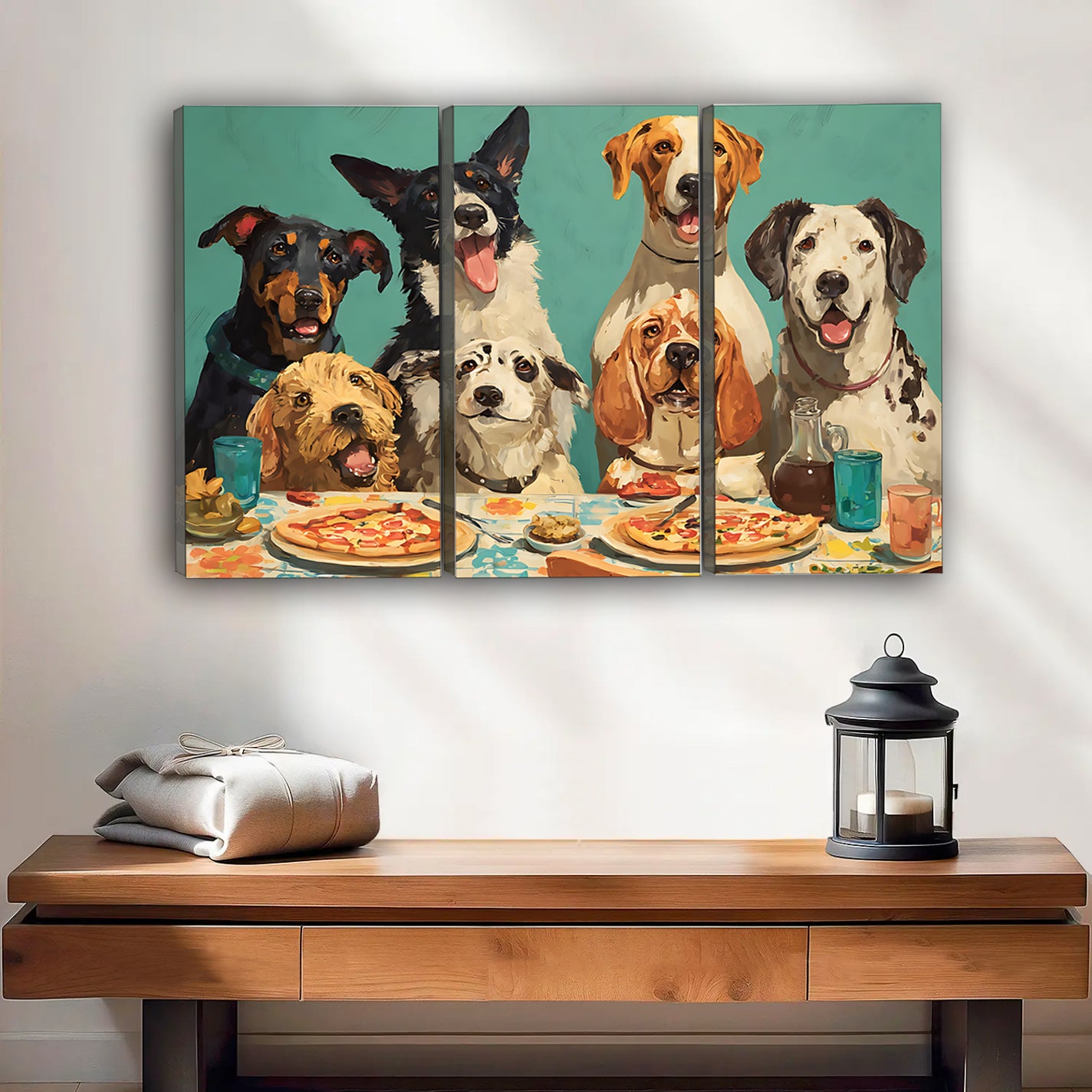 Funny Puppy Art -  Canvas Wall Art - Abstract Funny Living Room Decor| Liberty Signs  #HZ002