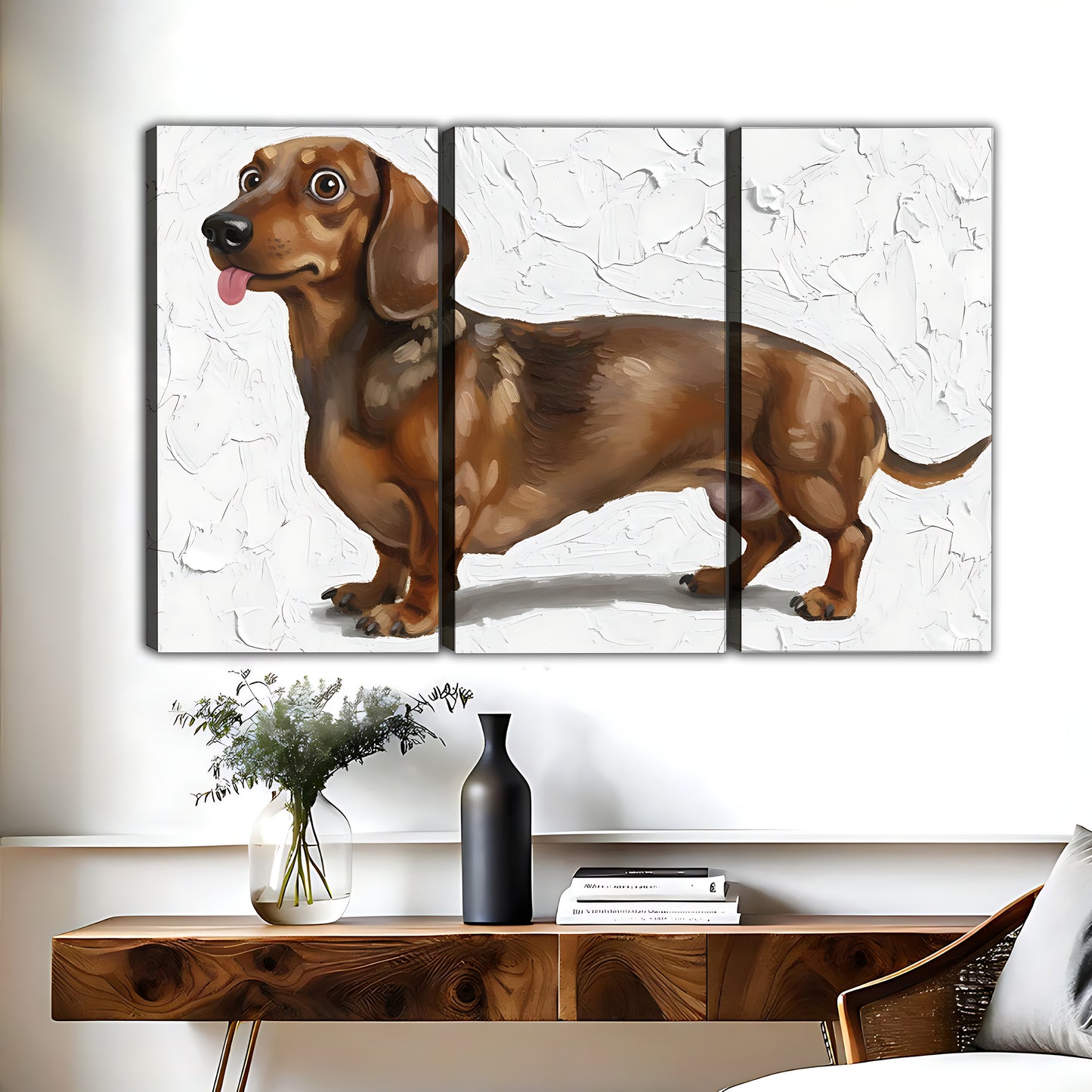Funny Dog Art - Canvas Wall Art - Abstract Funny Living Room Decor| Liberty Signs #HZ094