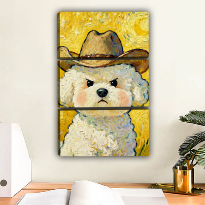 Funny Dog Art - Canvas Wall Art - Abstract Funny Living Room Decor| Liberty Signs #SZ178