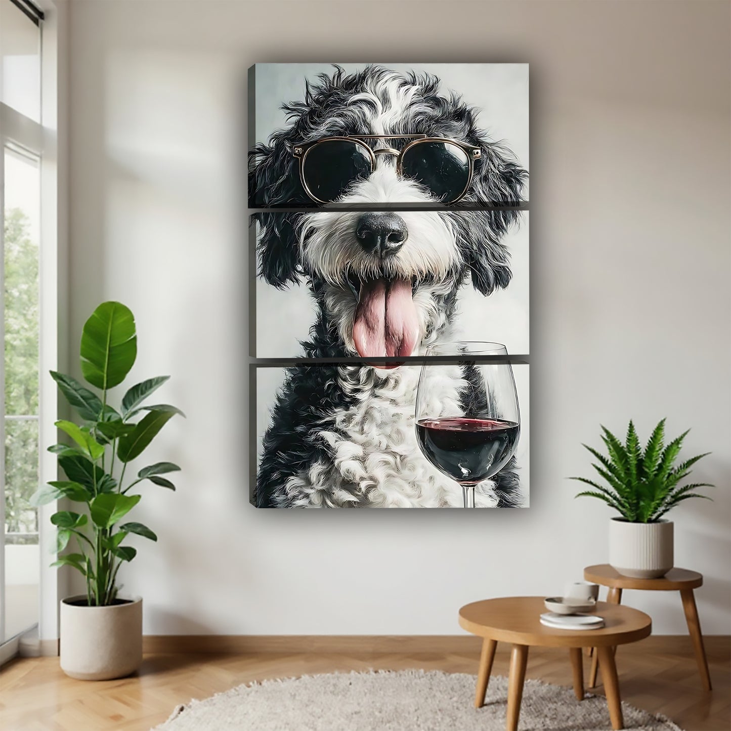 Funny Dog Art - Canvas Wall Art - Abstract Funny Living Room Decor| Liberty Signs #SZ160