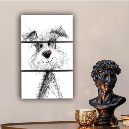 Funny Dog Art - Canvas Wall Art - Abstract Funny Living Room Decor| Liberty Signs #SZ245