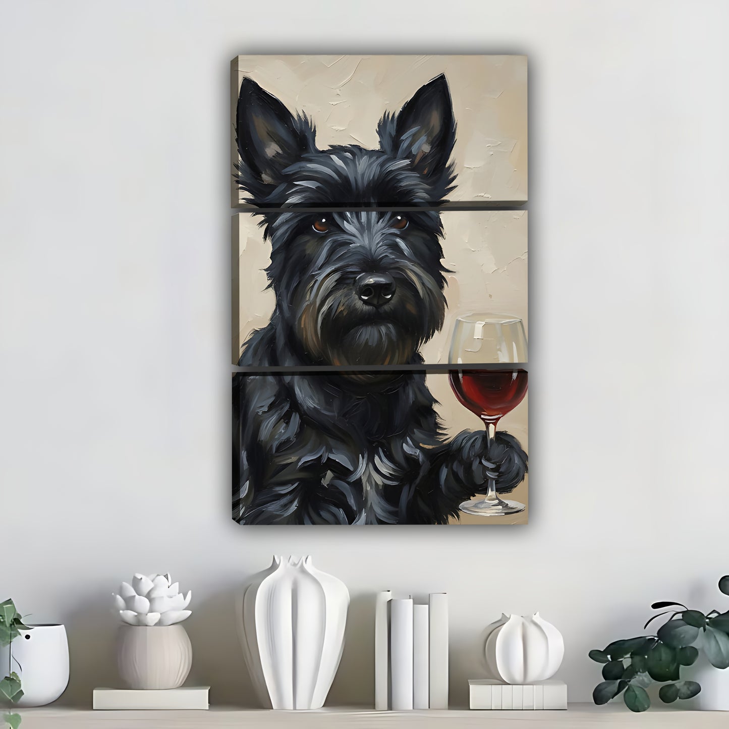 Funny Dog Art - Canvas Wall Art - Abstract Funny Living Room Decor| Liberty Signs #SZ276
