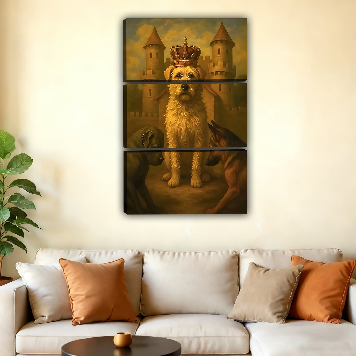Funny Dog Art - Canvas Wall Art - Abstract Funny Living Room Decor| Liberty Signs #SZ205