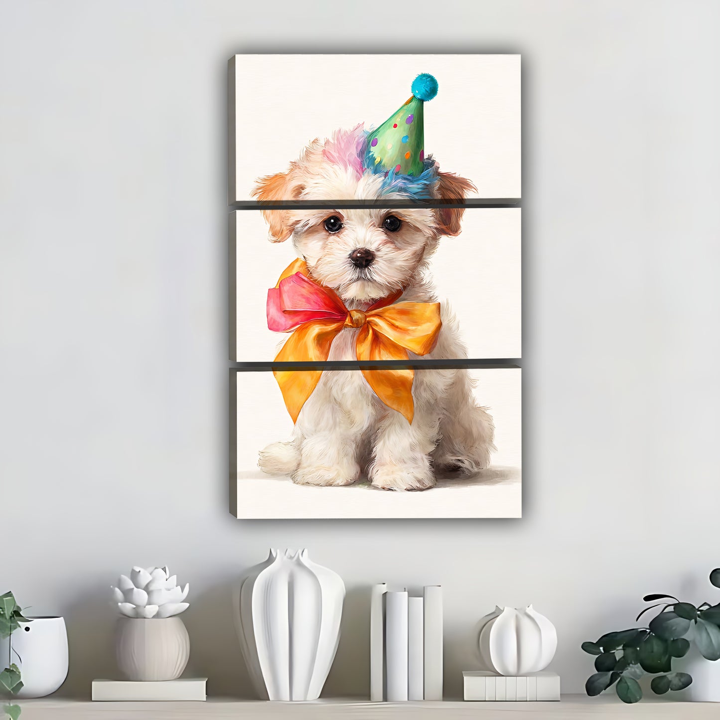Funny Dog Art - Canvas Wall Art - Abstract Funny Living Room Decor| Liberty Signs #SZ283