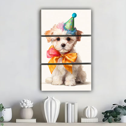 Funny Dog Art - Canvas Wall Art - Abstract Funny Living Room Decor| Liberty Signs #SZ283