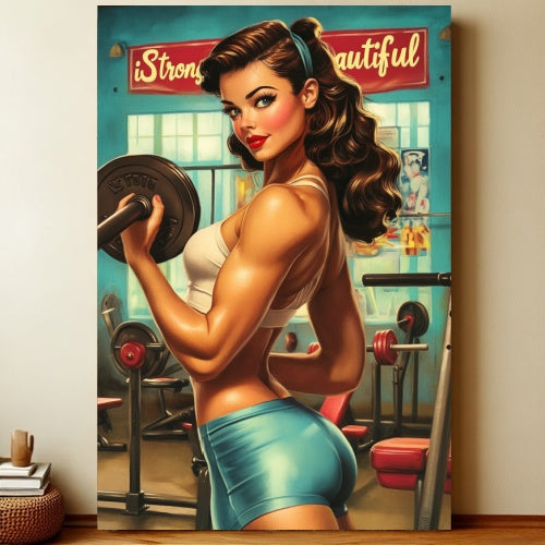 8x12 Pin-Up Girl Metal Sign – Retro Tin Wall Art for Garage & Bar Decor | Liberty Signs #3001