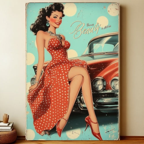 8x12 Classic Car Metal Sign – Vintage Tin Wall Art for Auto Fans & Garages | Liberty Signs #4003