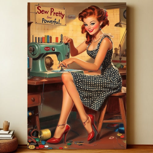 8x12 Pin-Up Girl Metal Sign – Retro Tin Wall Art for Garage & Bar Decor | Liberty Signs #3010