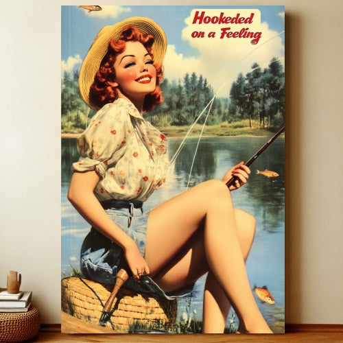 8x12 Pin-Up Girl Metal Sign – Retro Tin Wall Art for Garage & Bar Decor | Liberty Signs #3012