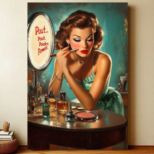 8x12 Pin-Up Girl Metal Sign – Retro Tin Wall Art for Garage & Bar Decor | Liberty Signs #3014