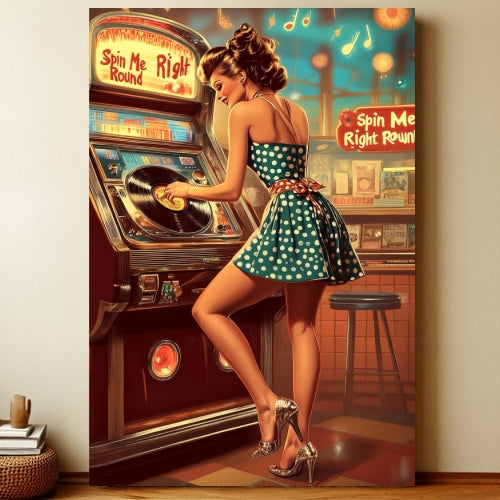 8x12 Pin-Up Girl Metal Sign – Retro Tin Wall Art for Garage & Bar Decor | Liberty Signs #3016